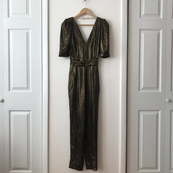 One Teaspoon Sofia Bronze Metallic Jumpsuit - Picture 2 of 8